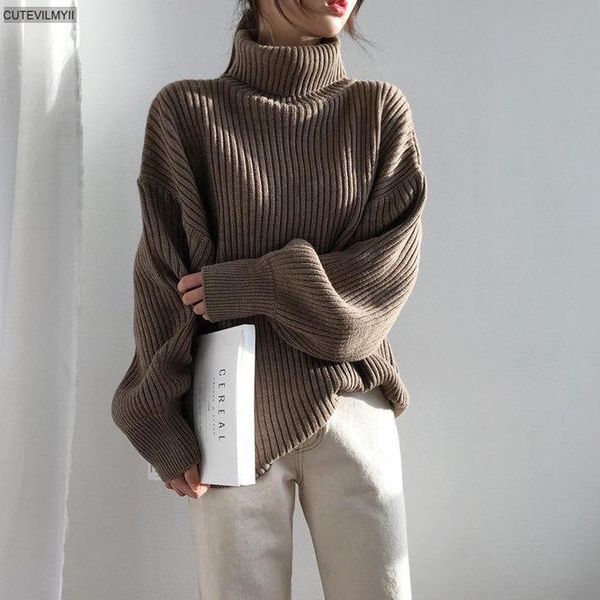

women's sweaters turtleneck winter women pullover girls knitting vintage female knitted outerwear warm, White;black
