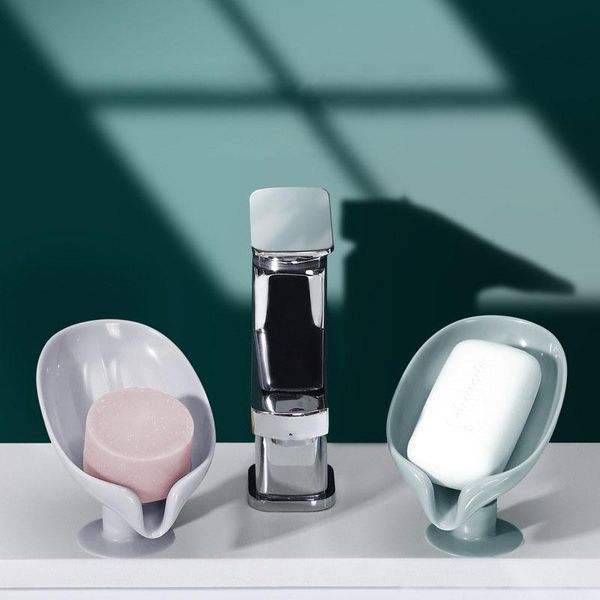 

soap dishes leaf shape box shower holder standing suction cup drain dish storage plate bathroom supplies organizer rack 2021