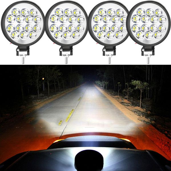 2pc / 1pc impermeabile 20w 14led Spotlight Barra LED Fuori LED Fuori Fari 12V 24V LED Lampada da lavoro per trattore 4x4 ATV UTV Automobile