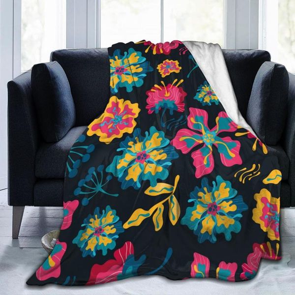 

blankets soft warm fleece blanket flowers leaves winter sofa plaid throw 3 size light thin mechanical wash flannel