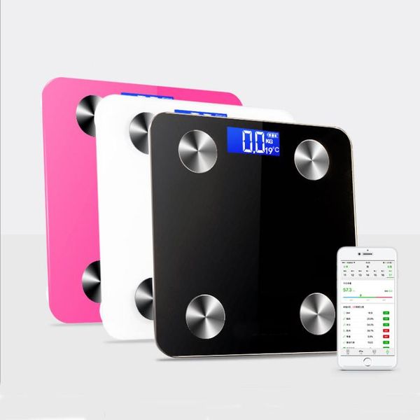 

smart body weight scales electronic bathroom scale household tempered glass international version app 17 index kg lb st & kitchen