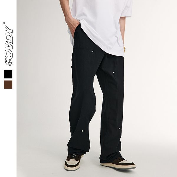 

wxwovdy men's 2021 new fashion brand versatile casual, Black