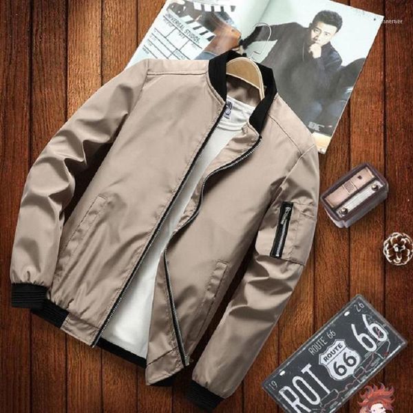 

men's jackets men 2021 spring zipper bomber jacket male casual streetwear slim fit pilot coat brand clothing plus size 6xl1, Black;brown