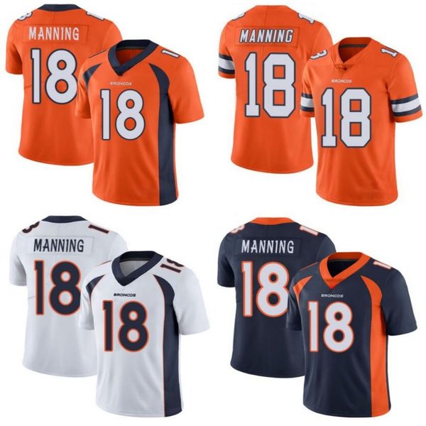 

denver broncos men #18 peyton manning women youth limited rush jersey, Black;red