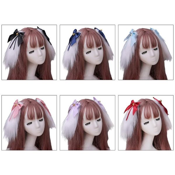 

other event & party supplies cute furry long ears hair clips japanese lolita kawaii animal hairpins sweet bowknot bell cosplay