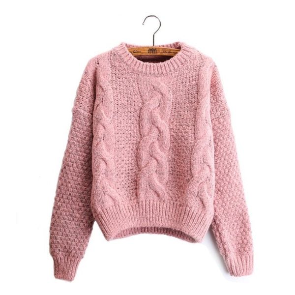 

women sweaters warm pullover and jumpers crewneck mohair pullover twist pull jumpers autumn knitted sweaters christmas 210518, White