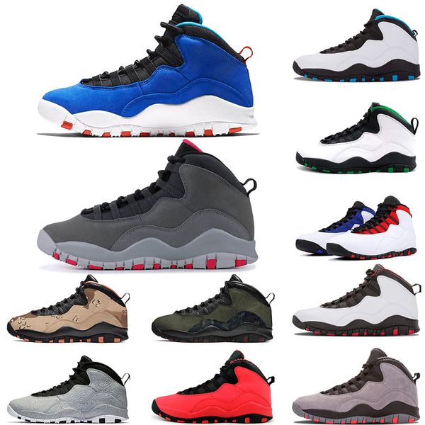 

trainers jorden 10 jumpman 10s basketball shoes seattle tinker westbrook class of 2006 sports men sneakers smoke grey chicago jordon desert, White;red