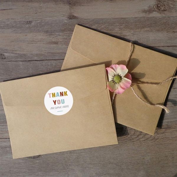 

gift wrap 500pcs thank you for your order stickers 1.5 inch seal label wedding baking e7cb