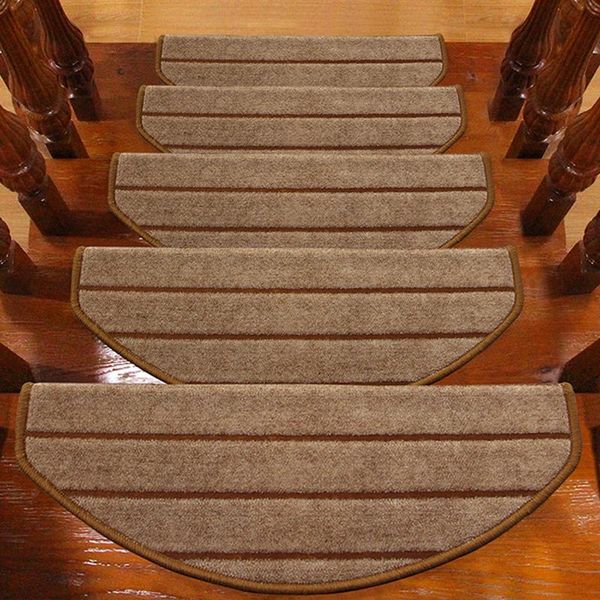

carpets stairs carpet tread mats adhesive-self-absorption house non-slip step rug safety and mute protection cover stair set