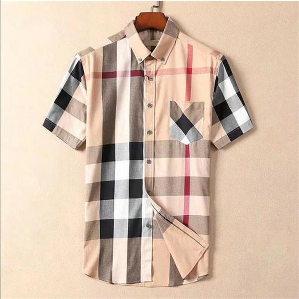 

2021 luxurys designers men's dress shirts summer fashion casual business shirt linen station collar short-sleeved -3xl#29, White;black