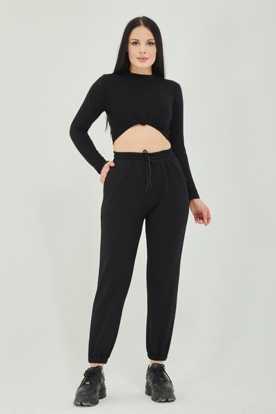 

boutique women black pocket sweatpants woman 2021 quality leggings fitness women's