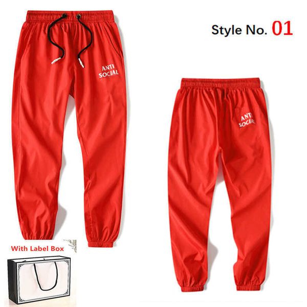 

2021 mens pants high street pants for men reflective sweatpants casual mens hip hop camo streetwear camo high-quality with box, Black