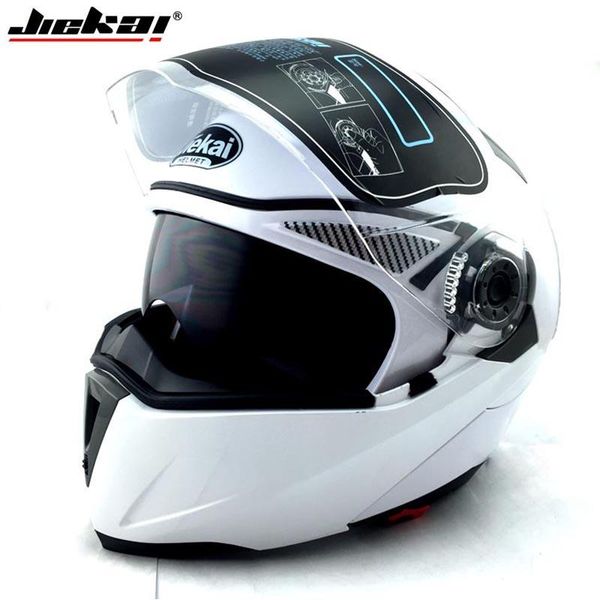 

motorcycle helmets jiekai 105 flip up double visors helmet racing full face moto casco sizem-2xl
