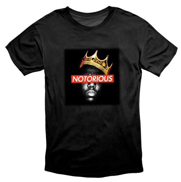 

Notorious Biggie Smalls Crown Hip Hop T Shirt Black, White;black