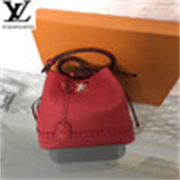 

shoulder luxury az7h red calf leather lockme bucket woven bucket bag m54681 handbags bags handles brand bags totes designer evening cros