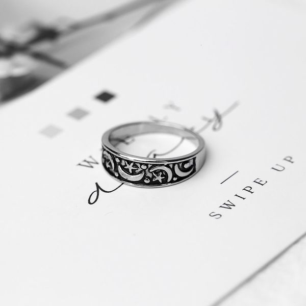 

designer rings sterling silver moon and star announcements ring thumb accessorsgoing all-go party gives 2021 bohemia, Golden;silver
