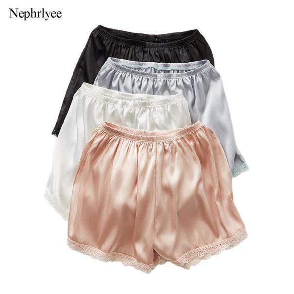 

women's shorts 2021 summer satin for women lace short pants casual loose safty soft imitation silk, White;black