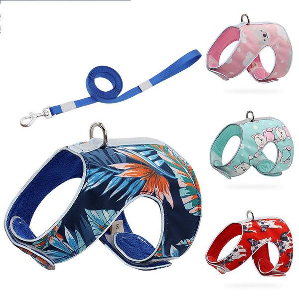 

cat collars & leads night vision reflective strip pet harness small puppy leashes cute dog collar fabric breathable products