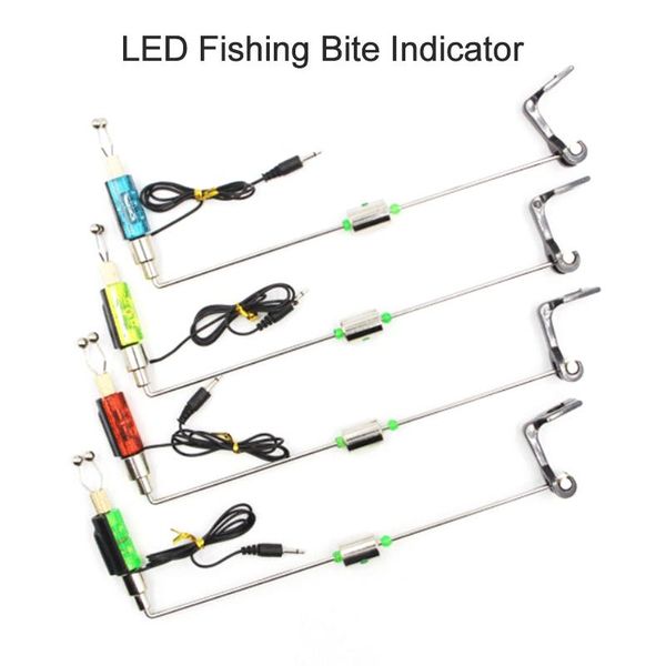 

pcs cap fishing swinger led bite indicator alarm carp tool hooks