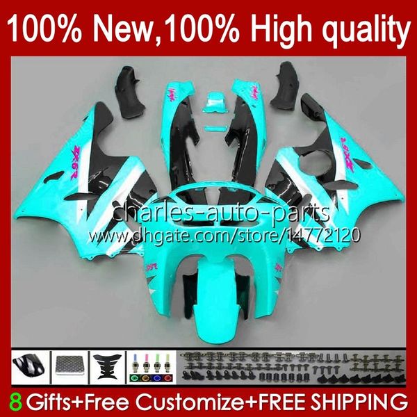 Kit de corpo para Kawasaki Ninja Glossy Cyan ZX-636 ZX 6R 636 600CC 600 CC 1994 1995 1997 BodyWorks 50HC.80 ZX600 ZX 6 R ZX636 ZX-6R 94-97 ZX600C ZX6R 94 95 96 97 Feeding