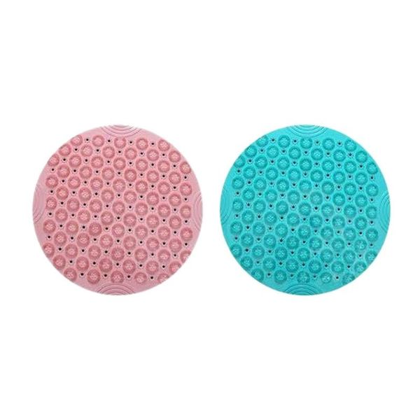 

bath mats 2021 round pvc silicone bathroom mat, hydrophobic suction cup massage mat