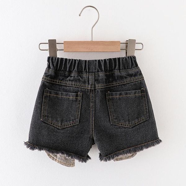 

shorts patpat toddler girl leopard holey denim, Black