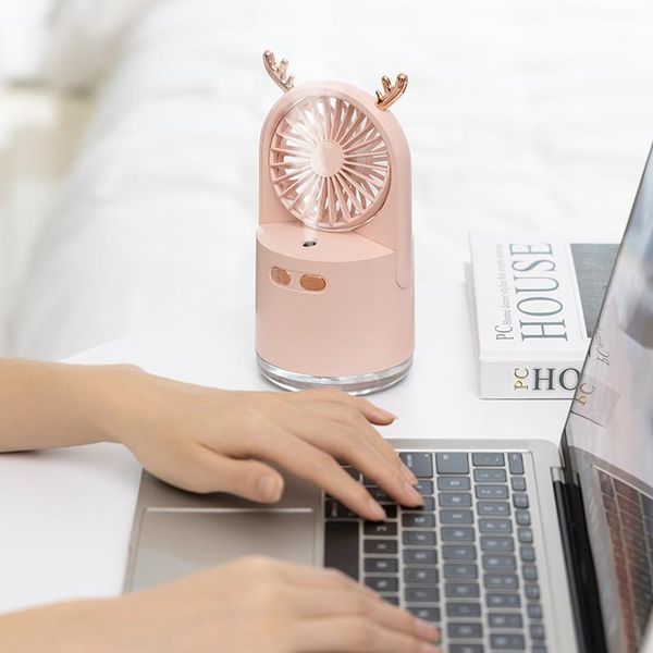 

electric fans 2 in 1 portable deskmini usb cooler rechargeable ventilador outdoor travel handheld silent home
