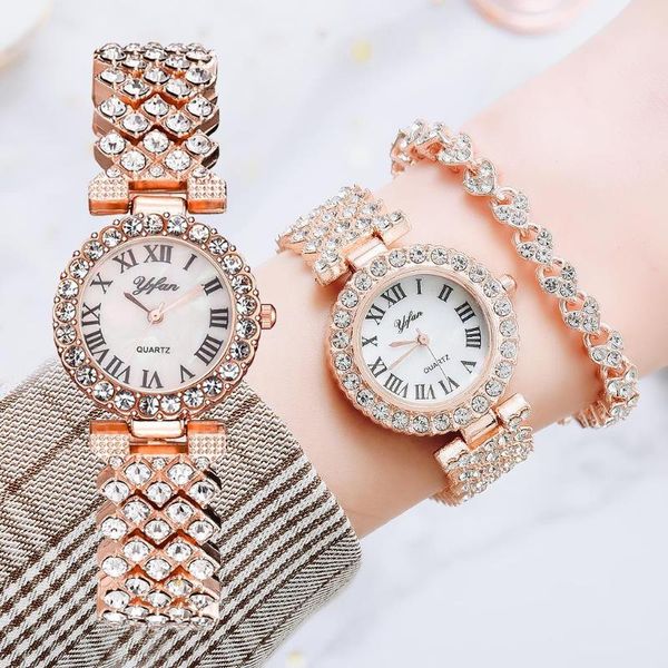 

wristwatches relogio feminino diamond women watch rhinestone elegant ladies watches rose gold clock wrist for gift, Slivery;brown