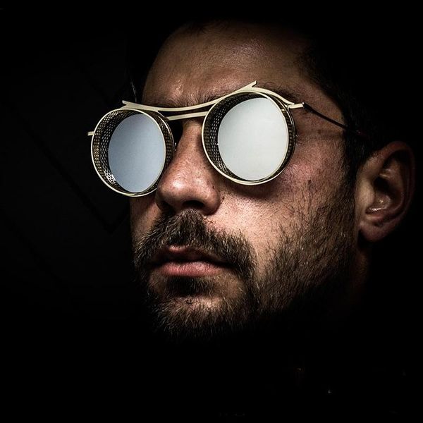 

outdoor eyewear retro round metal sunglasses steampunk men women brand designer glasses oculos de sol shades uv protection punk style