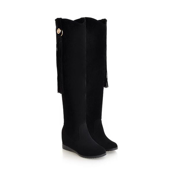 

boots aimaylen classic black over-the-knee long for women tassel shoes