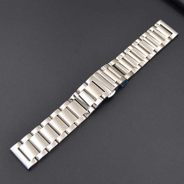 

16 18 19 20 21 22 23 24mm stainless steel watch band strap silver mens luxury replacement metal watchband bracelet accessories h0915
