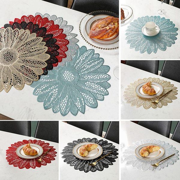 

leaf shape dining western placemat mat waterproof heat-insulated pad placemats for kitchen table mats & pads