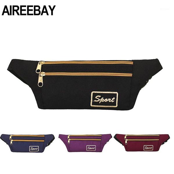

waist bags aireebay women fanny pack travel bag purse chest pouch street style embroidered letter belt1
