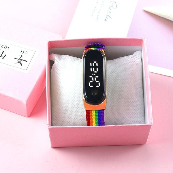 

wristwatches fashion women watches colorful casual transparent digital sport men watch gift clock led luminous wristwatch female, Slivery;brown