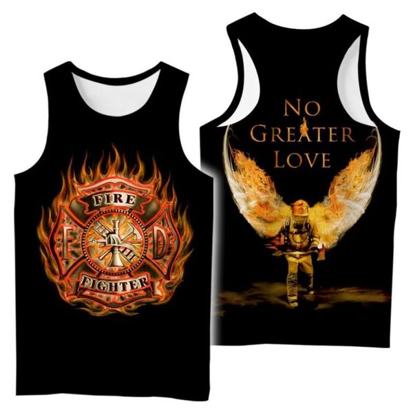 

fire pattern 3d printing high-quality men' vest summer daily travel street party beach novel visual stimulation gothic style, White;black