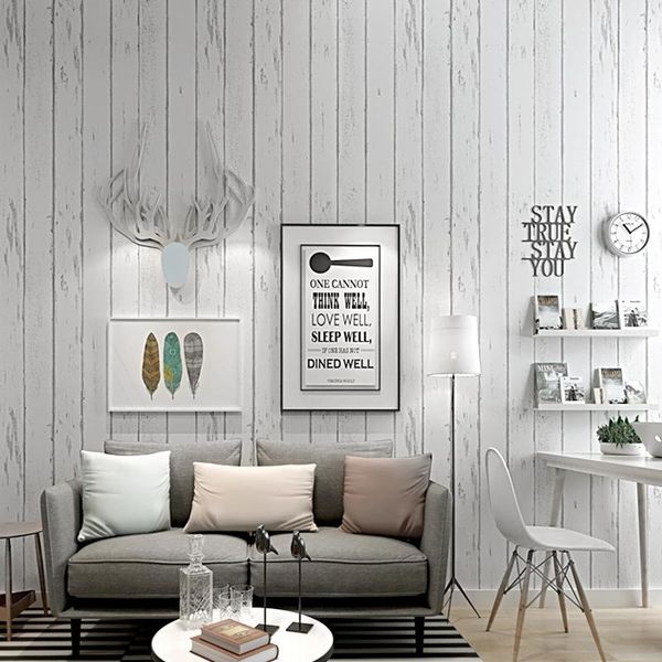 

wallpapers non woven wallpaper paper white stripe retro mediterranean style home decor bedroom sticker