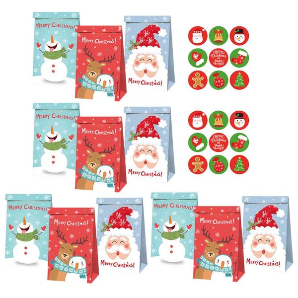 

gift wrap 1 set of paper bags christmas package theme candy pouches