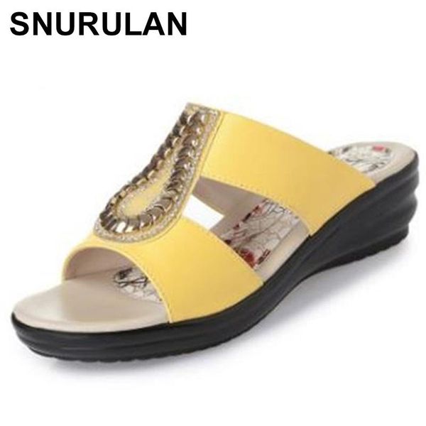 

dress shoes snurulan female sandals fashion comfortable breathable and slippers mother plus size 35--43 e507, Black