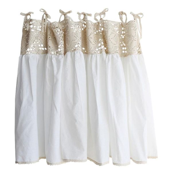 

curtain & drapes 1pc cotton cloth half home window decorative short white