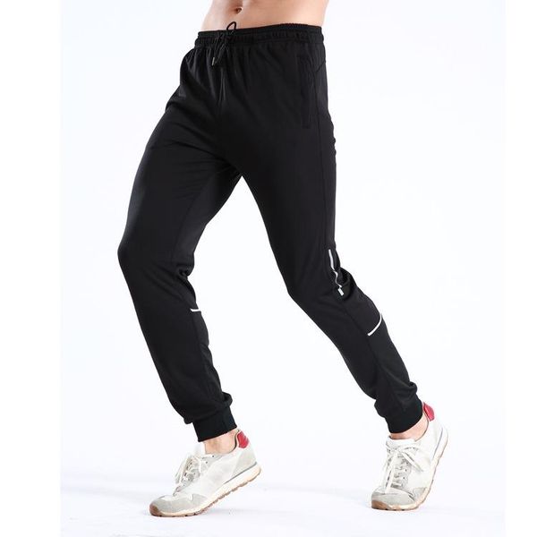 

men sport pants jogging leggings running gym training workout football soccer trousers, Black;blue