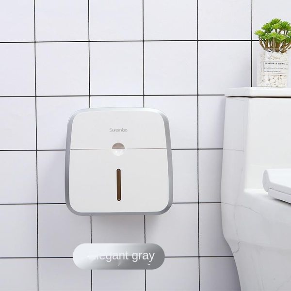 

toilet paper holders large capacity bathroom holder waterproof mobile phone box solid color tissue cover storage rack home supplies