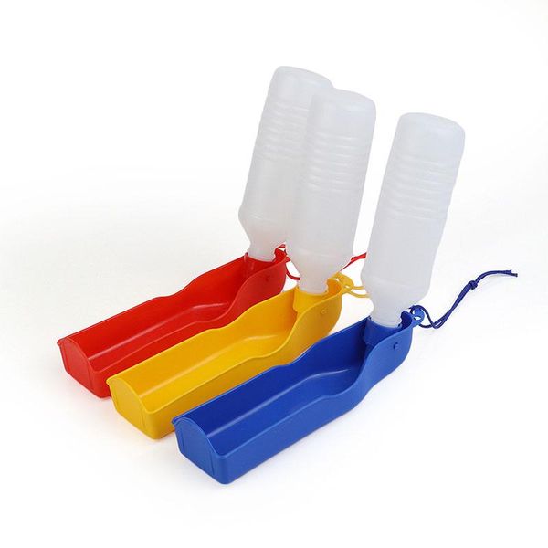 

dog bowls & feeders 500ml pet water bottle plastic portable pets outdoor travel drinking feeder bowl