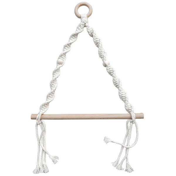 

toilet paper holders boho hand-woven towel rack cotton thread home el creative holder stand bathroom