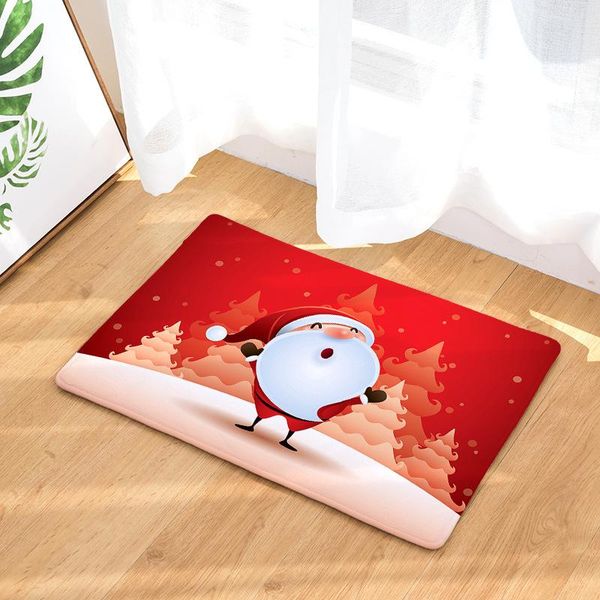 

carpets santa claus gift series printing doormat home decoration non-slip floor mat door for living room/bathtoom/hallway/outdoor