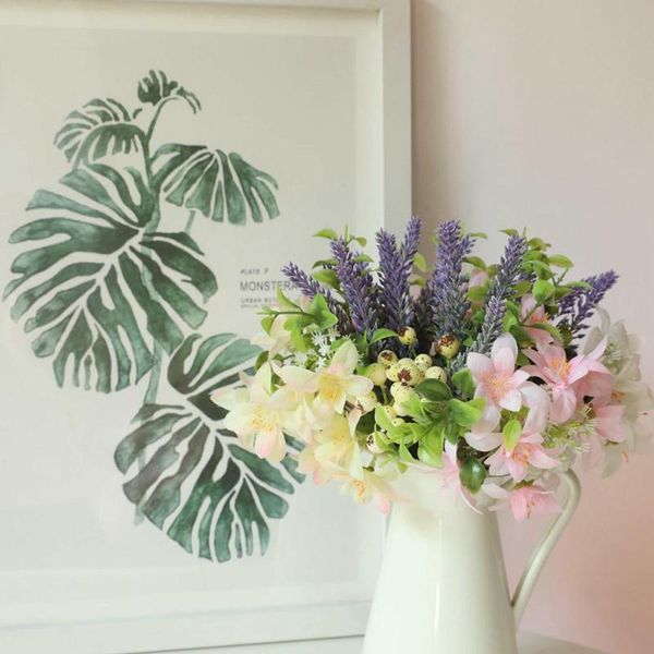 

1bouquest artificial flower diy bridal wedding party home festival decoration fake accessories for weddin decorative flowers & wreaths