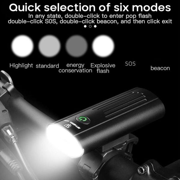

bicycle headlight aluminum alloy shell cycling light highlight waterproof shatterproof adjustable riding bike lights