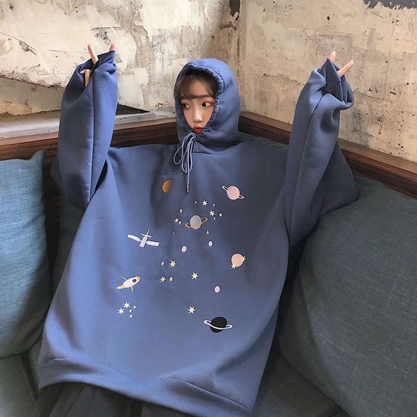 

women's hoodies & sweatshirts hoodie super extra large 240 jin fat mm sweater plush thickened autumn winter loose bf lazy wind coat mps, Black