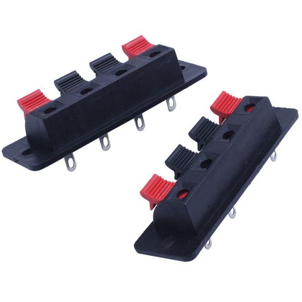 

mini speakers 5 pcs 4 pins spring loaded push type speaker terminal board 64x25mm