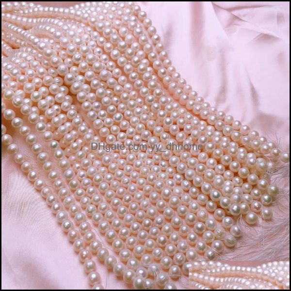 

other loose beads jewelry 100% pure natural freshwater pearl round near for diy white necklace strong light drop delivery 2021 moxvj