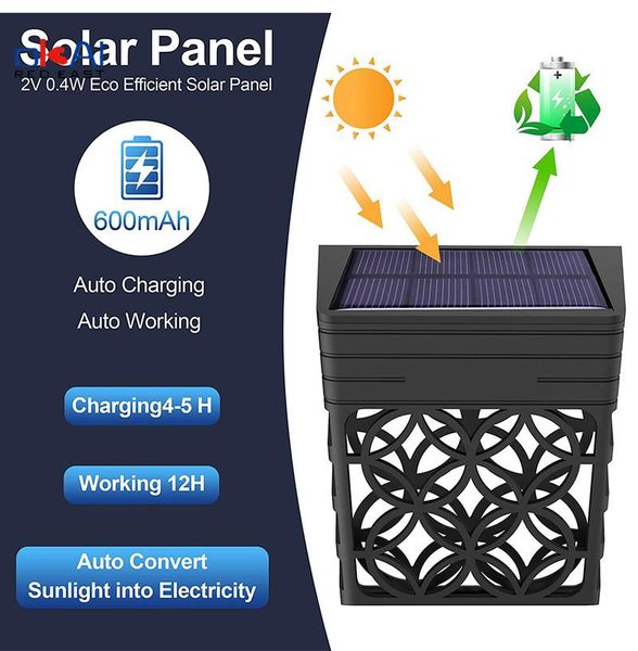 

outdoor wall lamps solar light 4/6/8 pcs lamp waterproof pir motion sensor garden powered sunlight street